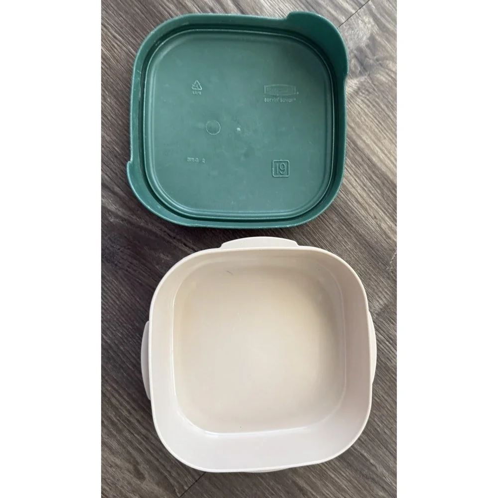 Vintage Rubbermaid Servin Saver 755ml Square Container Lid 1980s Food‎ Storage
